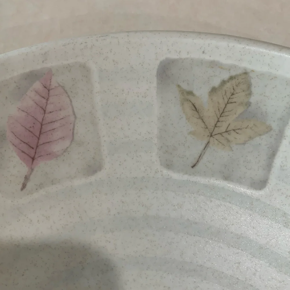 Mikasa Woodland High Fired Leaf Pattern Dinner Plates. Set of 2.